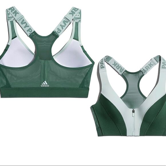 ADIDAS Ivy Park Beyonce Medium Support Zip Bra
Green Tint/Dark Green Brat XS NWT - Picture 3 of 13